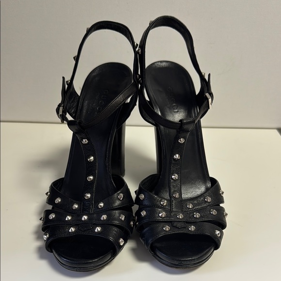 Gucci Jacqueline Black Studded Women's Heels 👠 - Picture 2 of 11